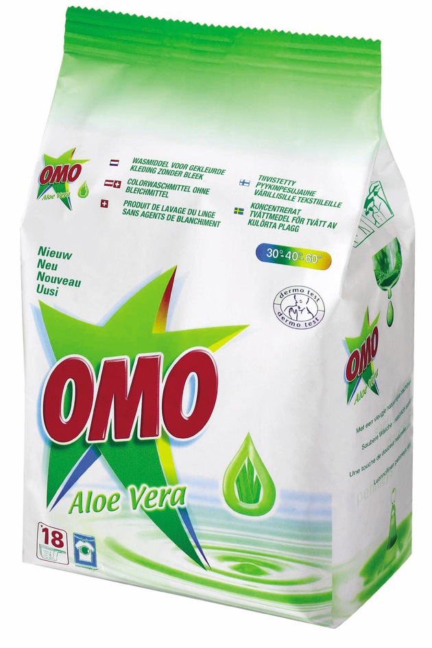 OMO Aloe Vera - Saubere Wäsche, natürlich sanft zur Haut!