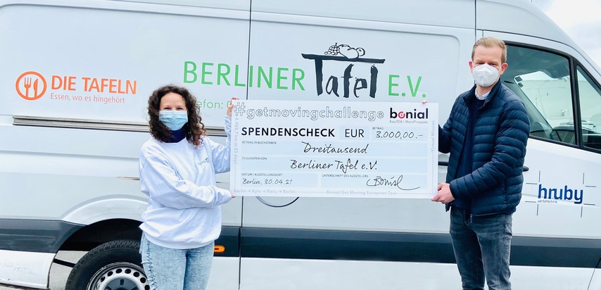 Bonial International GmbH: Bonial bewegt: Sportliches und soziales Engagement bei der "Bonial Get Moving Challenge 2021"