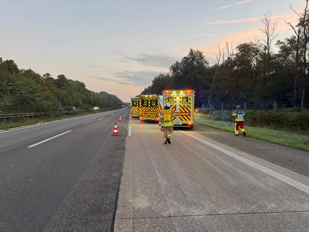FW Ratingen: Verkehrsunfall - BAB3 - 7 verletzte Personen