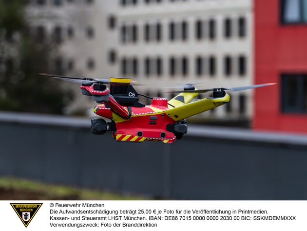 FW-M: Innovatives Pilotprojekt mit automatisierten Drohnen im Münchner Stadtgebiet