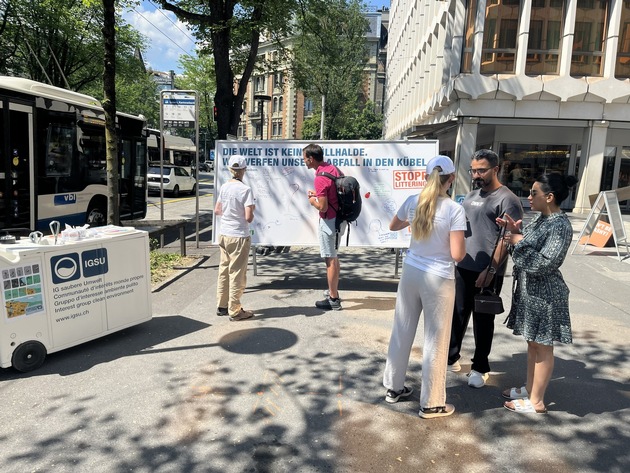 Medienmitteilung: «Interaktive Aktionen gegen Littering begeistern Luzerner Bevölkerung»