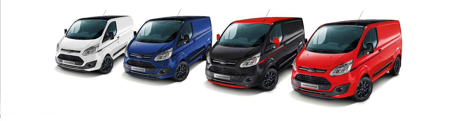 Dynamische Allrounder: Ford Transit Custom &quot;Black Edition&quot; und Tourneo Custom Sport ab sofort erhältlich