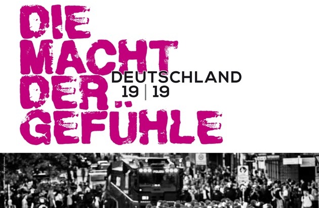 Stiftung EVZ: Einladung zum Pressetermin: Premiere der Ausstellung "Die Macht der Gefühle / Deutschland 19 | 19" / 5. März 2019, 11 Uhr, Friedrichstraße 200, Berlin