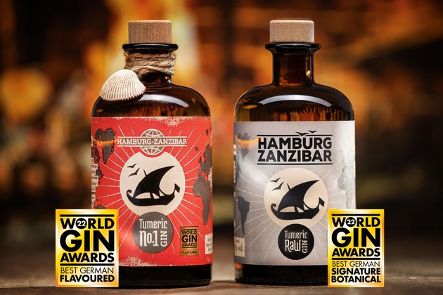 Deutschlands bester Gin kommt erneut aus kleinster Destille Hamburgs / Hamburg-Zanzibar gewinnt in gleich zwei Kategorien beim &quot;World Gin Award 2022&quot;