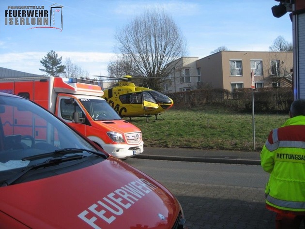 FW-MK: Rettungshubschraubereinsatz am Heimbergweg