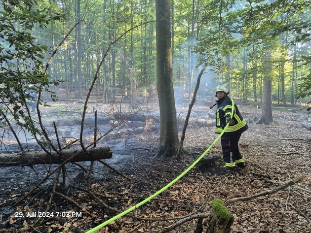 FW Ense: Unterholz-Brand im Aupketal zwischen Niederense und Neheim