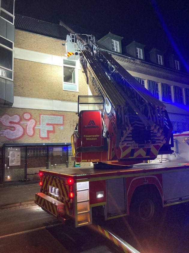 FW Minden: Feuer in Stadtbibliothek