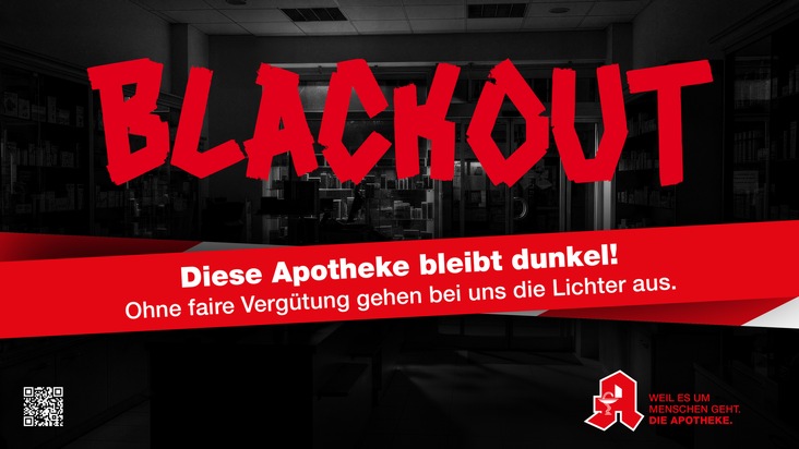 ABDA - Bundesvereinigung Deutscher Apothekerverb&auml;nde e. V.: Blackout: Apotheken protestieren gegen Honorarstopp