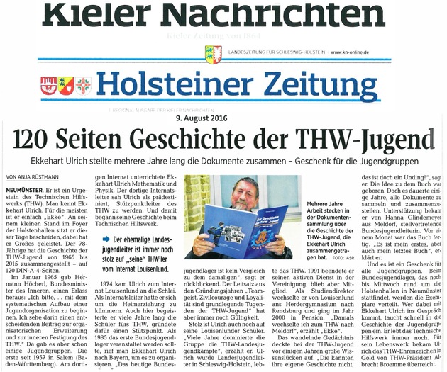 THW-HH MV SH: Das THW trauert um Ekkehart Ulrich