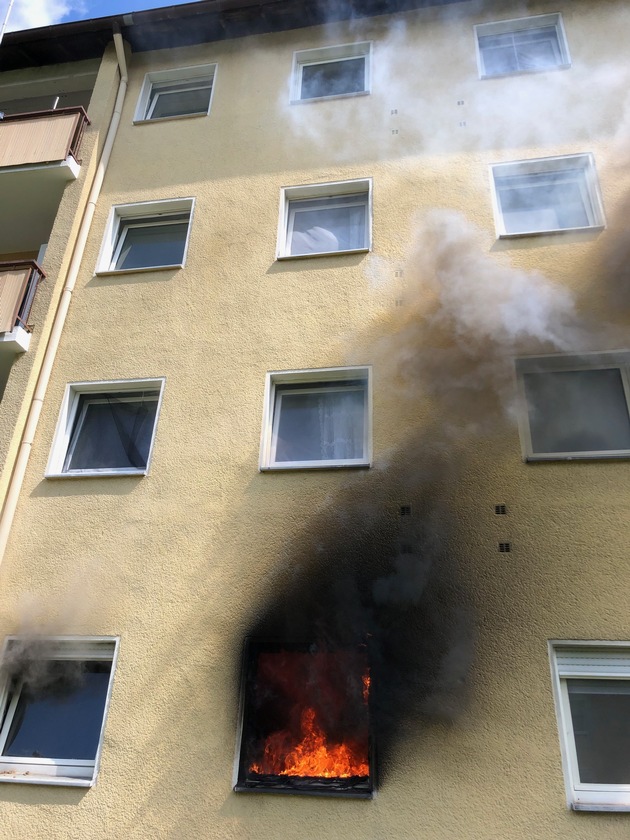 FW Minden: Wohnungsbrand im Ortsteil Bärenkämpen