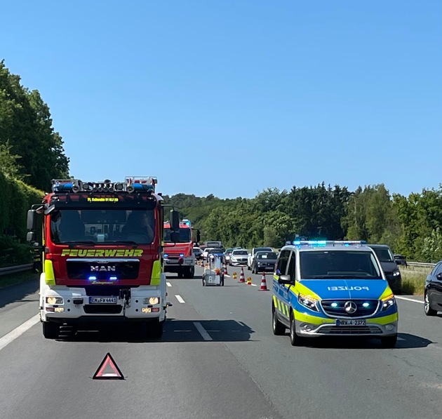 FW-EN: Verkehrsunfall auf der Autobahn A1