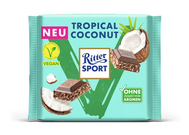 Neu zum Veganuary 2026: Ritter Sport Vegan Tropical Coconut