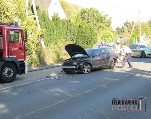 FW-MK: Verkehrsunfall auf der B 7. Interkommunale Zusammenarbeit der Rettungskräfte.