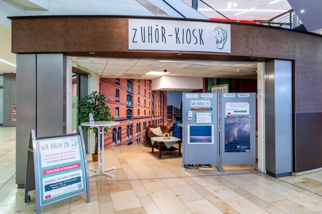 Umwelt- und Sozialpreis für den Zuhör-Kiosk in der  Marktplatz Galerie Hamburg