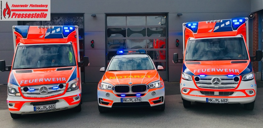 FW-PL: Plettenberger Rettungsdienst rückt mit modernem Fuhrpark aus