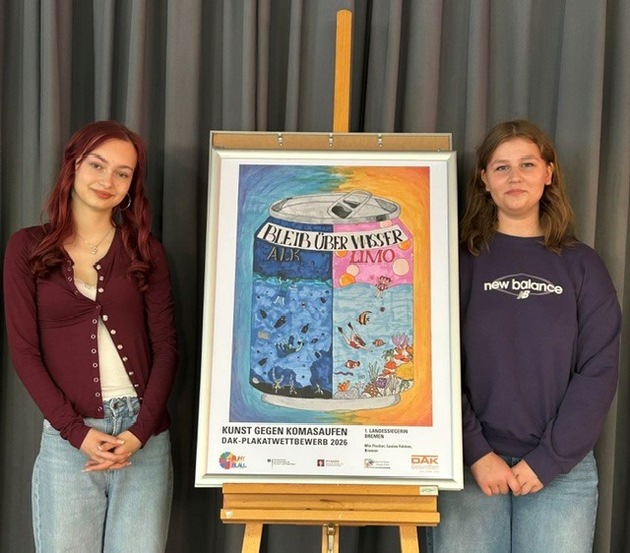 Bremen: Schülerinnen aus Huckelriede gewinnen landesweiten Plakatwettbewerb gegen das Rauschtrinken