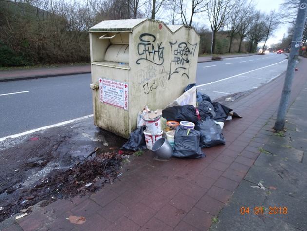 POL-SE: Elmshorn - Unerlaubter Umgang mit Abfällen