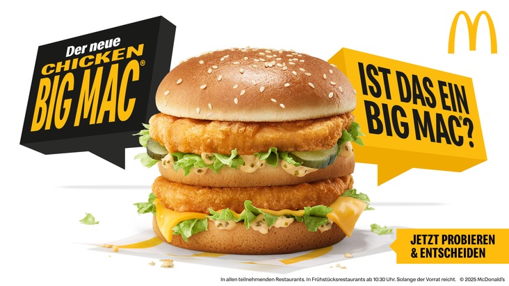 McDonald's Deutschland: Ist das ein Big Mac®? McDonald's Deutschland launcht den limitierten Chicken Big Mac®