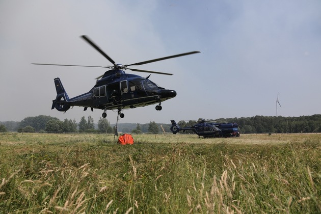 BPOLP Potsdam: Bundespolizei unterstützt das Land Brandenburg bei der Bekämpfung von Waldbränden