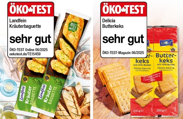 NORMA: Doppelt "sehr gut": Delicia Butterkekse und Landfein Kräuterbaguette von NORMA schneiden im ÖKO-TEST Juni 25 top ab / Testsieger im Vergleich mit anderen Discountern und Bio-Supermärkten