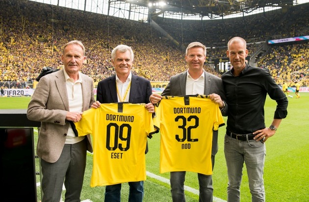 ESET Deutschland GmbH: #EureLiebeIstSicher: ESET offiziell als neuer Sponsor von Borussia Dortmund vorgestellt