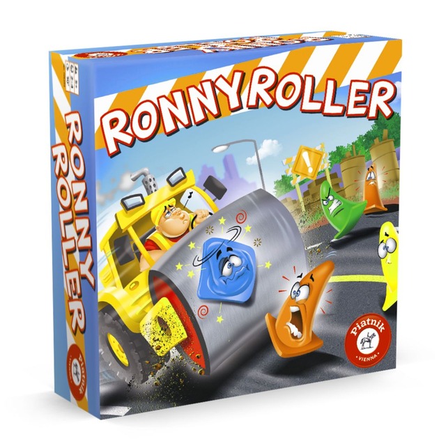 Ronny Roller: Straßenwalze fegt übers Spielbrett - Actionreiches Kinderspiel von Piatnik