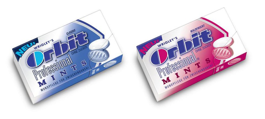 Patentierte Orbit Professional Mints - Zahnpflege für zwischendurch