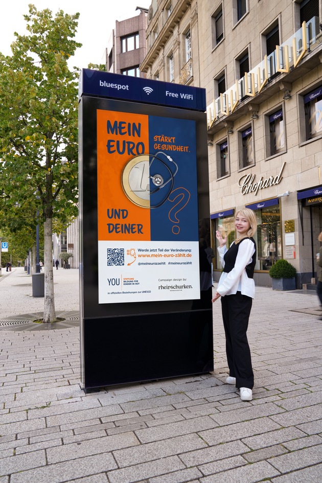 &quot;MEIN EURO ZÄHLT&quot;: Die YOU-Stiftung von Dr. h.c. Ute-Henriette Ohoven startet deutschlandweite Spendenkampagne mit Rainer Calmund und der Düsseldorfer Agentur Rheinschurken