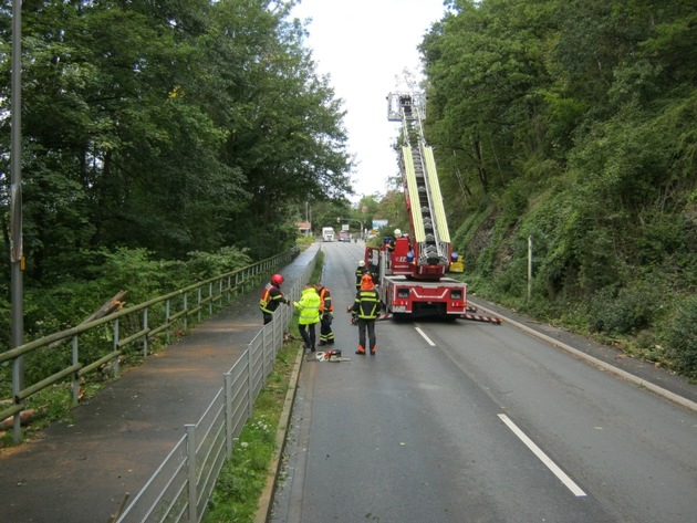 FW-MK: Wetterbedingte Einsätze - Straßensperrung