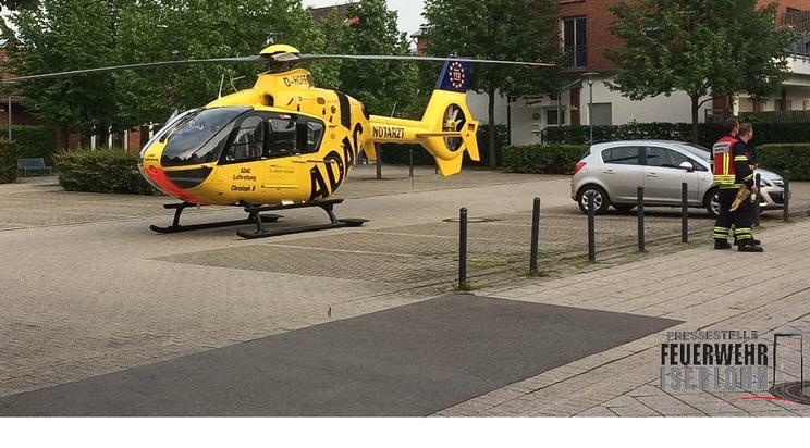 FW-MK: Kleinbrand am Ufer der Lenne und Landung eines Rettungshubschraubers