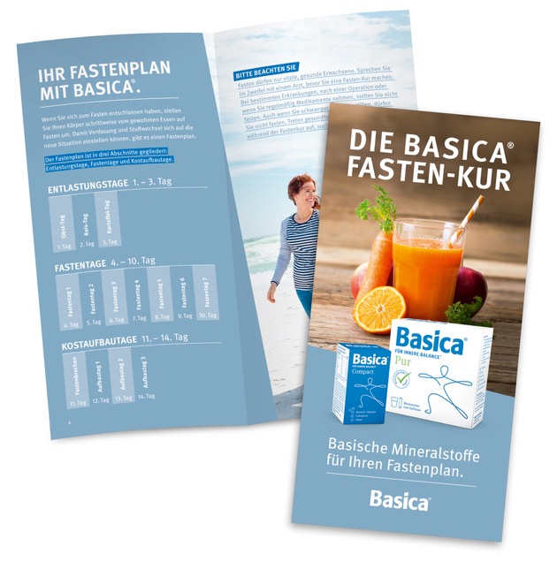 Basenfasten ist die Basis für einen gesunden Jahresstart / Mit der Basica®-Fastenbroschüre gleich loslegen!