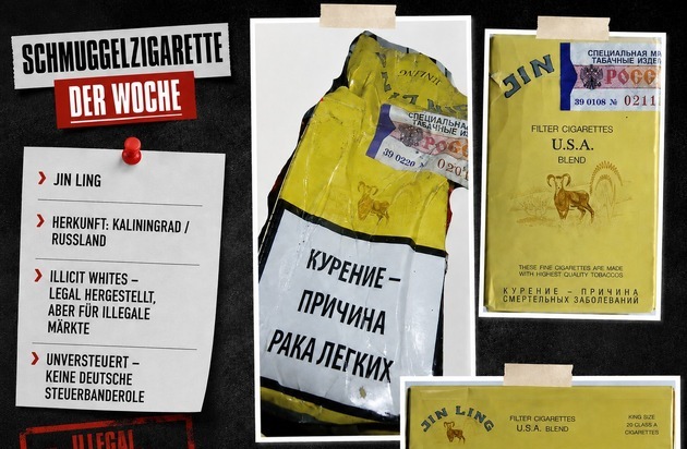 Bundesverband der Tabakwirtschaft und neuartiger Erzeugnisse (BVTE): "Schmuggelzigarette der Woche": Jin Ling - Schwarzmarkt-Klassiker mit Comeback-Potenzial