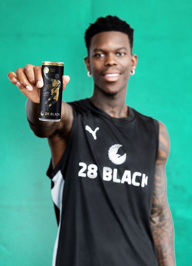 Der große Wurf: 28 BLACK präsentiert die Dennis Schröder Edition / Energy Drink 28 BLACK und Basketball-Superstar Dennis Schröder launchen 28 BLACK Ananas-Kokos