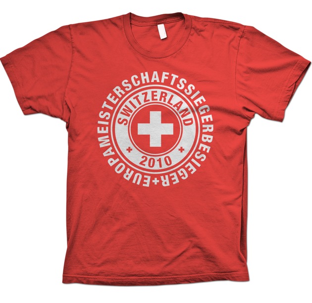 Europameisterschaftssiegerbesieger / Das Fan T-Shirt zur WM-Sensation findet reissenden Absatz; nicht nur in der Schweiz