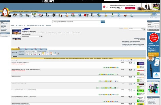 Toppreise: Preise vergleichen ist auch am Black Friday lohnenswert