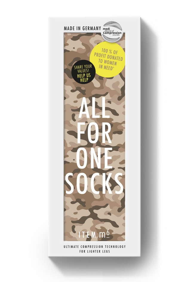 ITEM m6 Charity-Aktion - Für starke Werte und starke Frauen: Limitierte ALL FOR ONE SOCKS