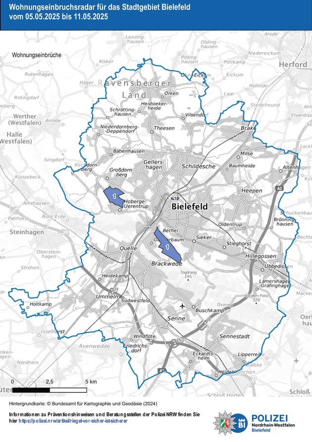 POL-BI: Die Polizei Bielefeld informiert regelmäßig wöchentlich über Wohnungseinbrüche.