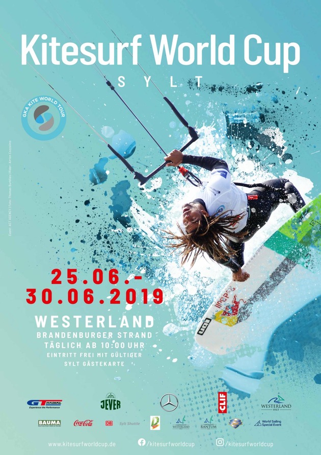 Weltmeister Airton Cozzolino, Kitesurf Pionier Mitu Monteiro und sechs deutsche Starter bei der Kitesurf World Cup Premiere auf Sylt