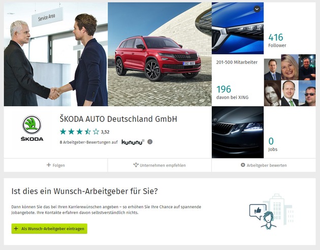 SKODA AUTO Deutschland erweitert seine Online-Präsenz um Business-Netzwerke XING und LinkedIn (FOTO)