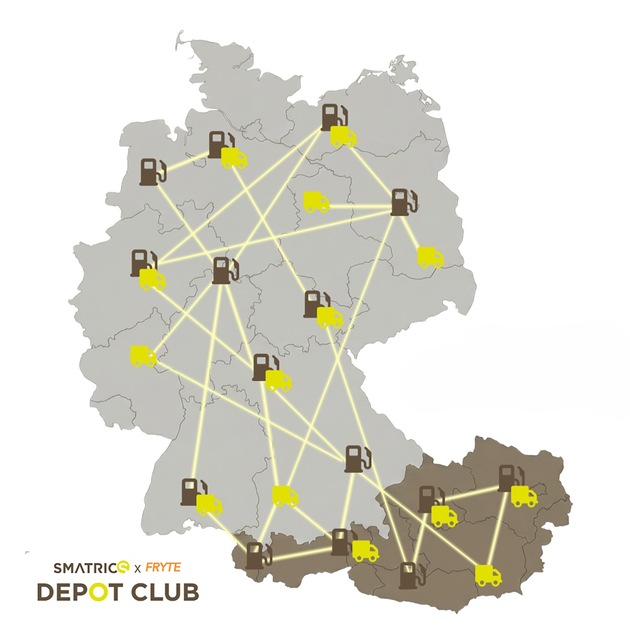FRYTE und SMATRICS integrieren Ladeinfrastruktur für E-LKW in die Routenplanung von Logistikunternehmen