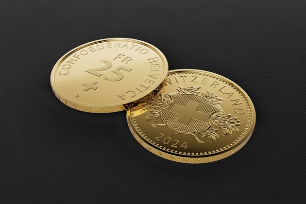 Latest special coin to be issued: the new 25-franc gold coin pays homage to earlier gold coins that were never brought into circulation