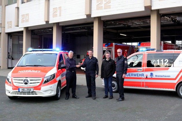 FW Bremerhaven: Vier neue Fahrzeuge für die Feuerwehr Bremerhaven