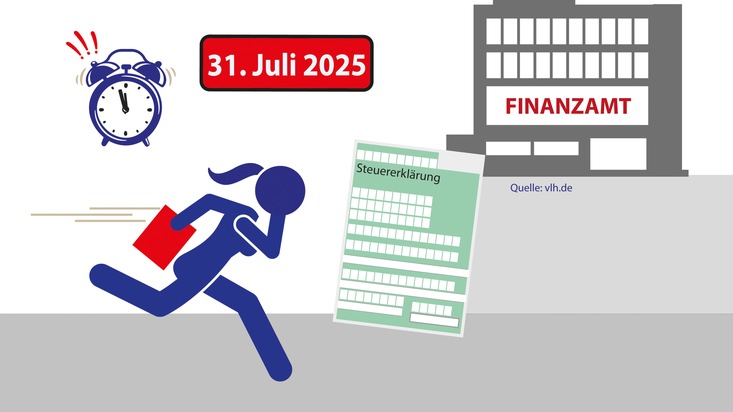Vereinigte Lohnsteuerhilfe e.V. - VLH: Steuererklärung für 2024: Bis 31. Juli muss sie beim Finanzamt sein