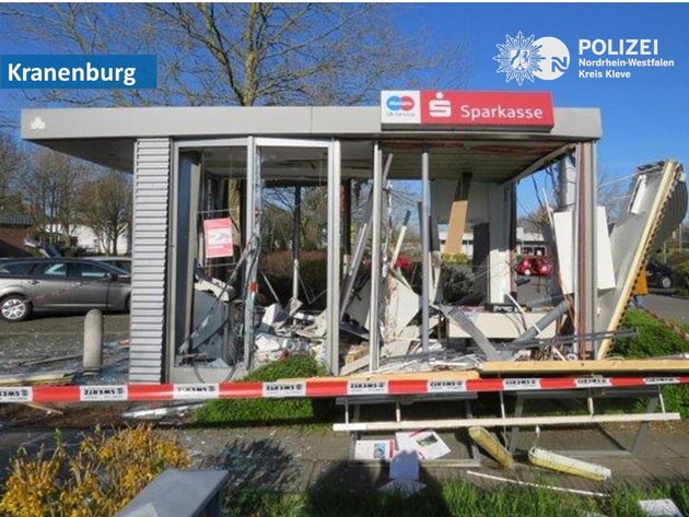 POL-KLE: Ergänzung zur Geldautomatensprengung am 25. März in Kranenburg / Zeugen gesucht