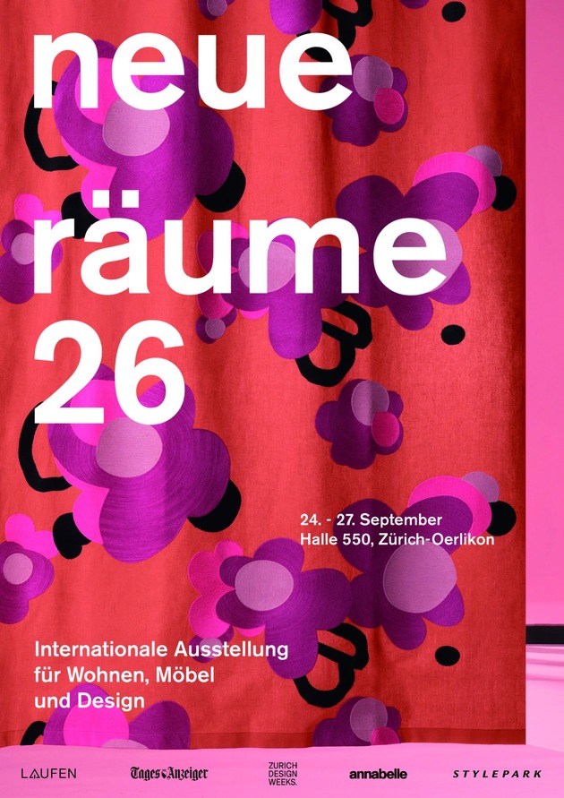 Pressemitteilung 3 «Internationale Interior Design Ausstellung «neue räume 26» September 2026