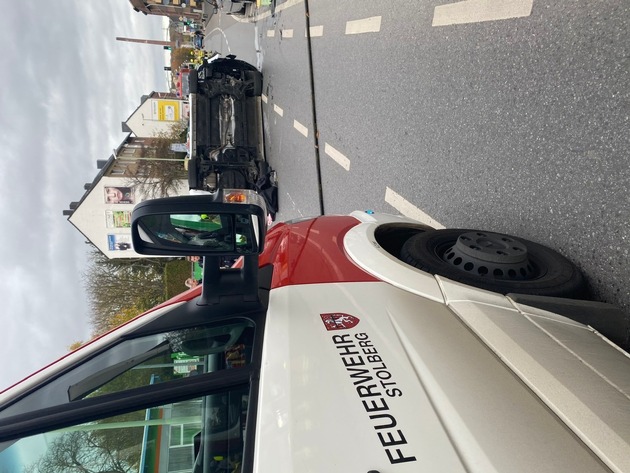 FW-Stolberg: Verkehrsunfall - eingeklemmte Person