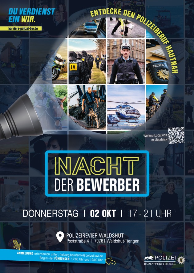 POL-FR: NACHT DER BEWERBER - 02. OKTOBER 2025 in Lörrach und Waldshut