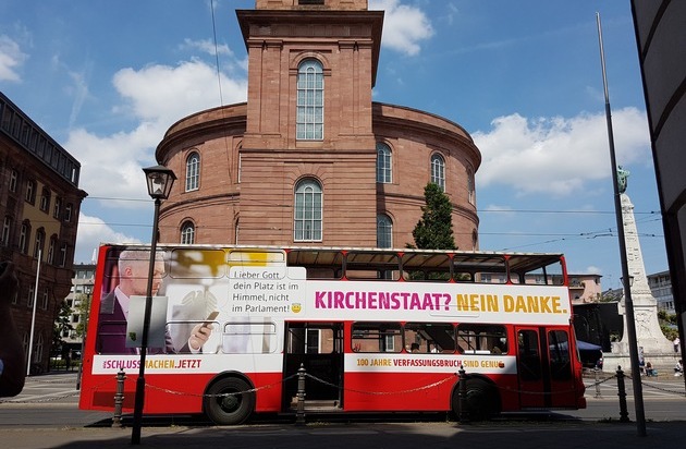 Giordano Bruno Stiftung: "Deutschland ist ein demokratischer, sozialer und weltanschaulich neutraler Bundesstaat" - Giordano-Bruno-Stiftung fordert Erweiterung von Artikel 20 des Grundgesetzes