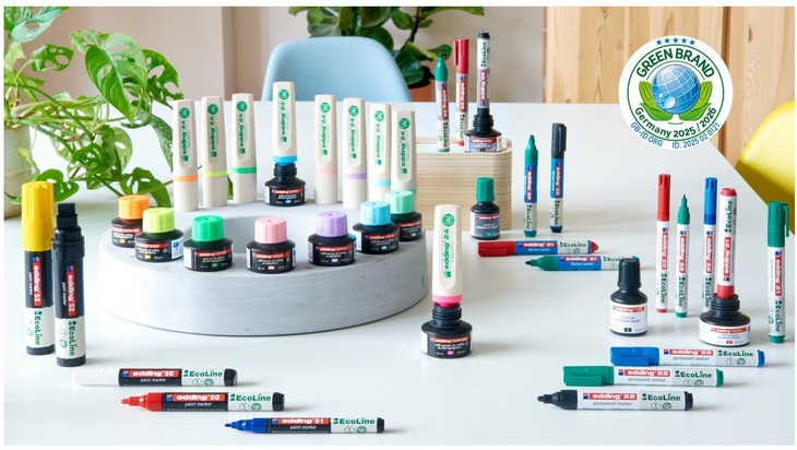 PRESSEMITTEILUNG | edding EcoLine erneut als Green Brand ausgezeichnet