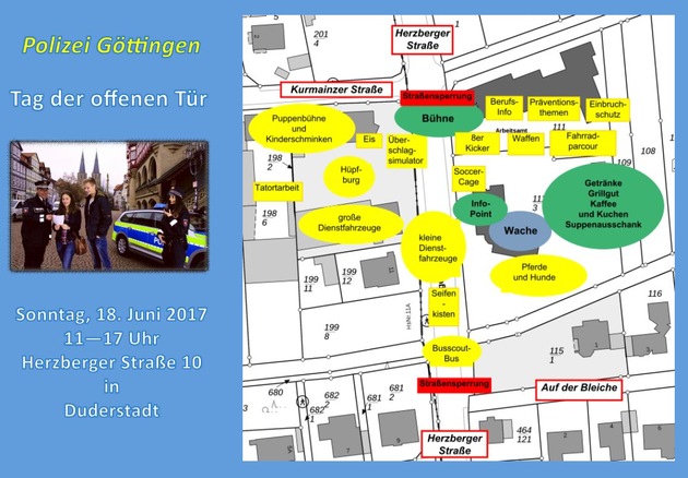 POL-GÖ: (356/2017) Gleich zwei Highlights am Wochenende in Duderstadt - Konzert des Polizeiorchesters am Freitag, &quot;Tag der offenen Tür&quot; der Polizei am Sonntag, Organisatoren freuen sich auf viele Besucher!